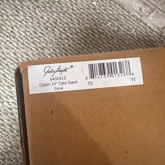 NEW Julia Knight Classing 14" Cake Stand - Snow - Picture 2 of 8